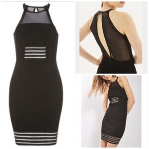 NWT Topshop Bodycon Black Sleeveless Dress US 8